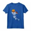 Skeleton Rugby Halloween Zucca Calcio Maglietta - Costume Scheletro per gli Amanti del Rugby a Halloween, Compleanno e Natale