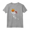 Skeleton Rugby Halloween Zucca Calcio Maglietta - Costume Scheletro per gli Amanti del Rugby a Halloween, Compleanno e Natale