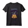 Felice Halloween | Jack O Lantern Zucca Stagione Vintage Maglietta - Design Gatto e Pipistrelli - Ideale per la Festa di Halloween
