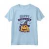Felice Halloween | Jack O Lantern Zucca Stagione Vintage Maglietta - Design Gatto e Pipistrelli - Ideale per la Festa di Halloween