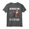 Babbo Natale Equitazione Moto Fresco Motociclista Natale Maglietta - Idea Regalo Divertente per Feste a Tema con Babbo Natale e Moto