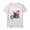 Babbo Natale Equitazione Moto Fresco Motociclista Natale Maglietta - Idea Regalo Divertente per Feste a Tema con Babbo Natale e Moto