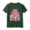 Kawaii Gatto Pastel Goth Cute Creepy Demon Cat and Skull Maglietta - Design Estetico Anime Goth Giapponese - Perfetta per Amanti Kawaii e Goth