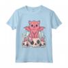 Kawaii Gatto Pastel Goth Cute Creepy Demon Cat and Skull Maglietta - Design Estetico Anime Goth Giapponese - Perfetta per Amanti Kawaii e Goth