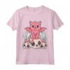 Kawaii Gatto Pastel Goth Cute Creepy Demon Cat and Skull Maglietta - Design Estetico Anime Goth Giapponese - Perfetta per Amanti Kawaii e Goth