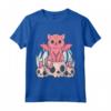 Kawaii Gatto Pastel Goth Cute Creepy Demon Cat and Skull Maglietta - Design Estetico Anime Goth Giapponese - Perfetta per Amanti Kawaii e Goth