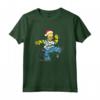 HapTiger Homer and Snowball Tangled Holiday Maglietta - Official Merchandise for Simpsons Fans - Funny Holiday T-Shirts for Men, Women, Boys, and Girls