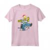 HapTiger Homer and Snowball Tangled Holiday Maglietta - Official Merchandise for Simpsons Fans - Funny Holiday T-Shirts for Men, Women, Boys, and Girls