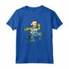 HapTiger Homer and Snowball Tangled Holiday Maglietta - Official Merchandise for Simpsons Fans - Funny Holiday T-Shirts for Men, Women, Boys, and Girls