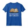 Uomo Maglietta Bradipo Buongiorno Cazzo - Regalo Compleanno Dormiglione - Frase Tee Shirt Ironica e Divertente