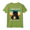 Funny Black Cat I Drink Coffee and I Hate People Maglietta - Perfect Gift for Cat and Coffee Lovers