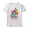 HapTiger Rainbow Stitch Ice Cream Chillin' Pride Maglietta - Official Disney Lilo & Stitch Tee for Men, Women, Boys, Girls - Vacation T-Shirt