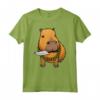 Capibara con Coltello Capivara Roditore Chigüire Quiuit Maglietta - Design Divertente per Amanti dei Capibara - Ideale per Uomini, Donne e Bambini