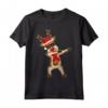 Renna Rudolf Christmas Funny Xmas Dabbing Maglietta - Il Regalo Perfetto per Natale con Babbo Natale e il Naso Rosso