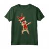 Renna Rudolf Christmas Funny Xmas Dabbing Maglietta - Il Regalo Perfetto per Natale con Babbo Natale e il Naso Rosso