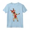Renna Rudolf Christmas Funny Xmas Dabbing Maglietta - Il Regalo Perfetto per Natale con Babbo Natale e il Naso Rosso