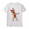 Renna Rudolf Christmas Funny Xmas Dabbing Maglietta - Il Regalo Perfetto per Natale con Babbo Natale e il Naso Rosso