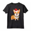 Natale Corgi - Cane con Cappello di Babbo Natale e Luci di Natale Maglietta - Ideale Regalo di Natale per Amanti dei Corgi
