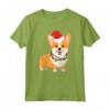 Natale Corgi - Cane con Cappello di Babbo Natale e Luci di Natale Maglietta - Ideale Regalo di Natale per Amanti dei Corgi