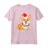 Natale Corgi - Cane con Cappello di Babbo Natale e Luci di Natale Maglietta - Ideale Regalo di Natale per Amanti dei Corgi