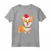Natale Corgi - Cane con Cappello di Babbo Natale e Luci di Natale Maglietta - Ideale Regalo di Natale per Amanti dei Corgi