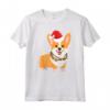Natale Corgi - Cane con Cappello di Babbo Natale e Luci di Natale Maglietta - Ideale Regalo di Natale per Amanti dei Corgi