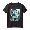 HapTiger Cinderella Lady Tremaine Lucifer Crazy Cat Lady Maglietta - Official Funny T-Shirts for Women, Men, Boys, and Girls