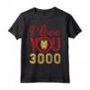 HapTiger Avengers Endgame Iron Man I Love You 3000 Helmet Logo Maglietta - Officially Licensed Marvel Apparel for Fans