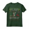 Albero Renna Neve Go Dabbing Jesus It's Your Birthday Maglietta - Fantastico Regalo di Natale per Cristiani - Maglietta Divertente per Tutta la Famiglia