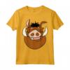 HapTiger The Lion King Pumbaa Large Face Maglietta - Officially Licensed Apparel with Hakuna Matata Design