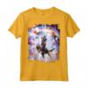 Laser Eyes Space Cat On Llama Dinosaur - Rainbow Maglietta - Design Divertente per Amanti degli Animali