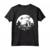 HapTiger The Nightmare Before Christmas Holiday Silhouette Maglietta - Official Tim Burton's Tee for Men, Women, Boys, and Girls