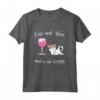 Gatti e Vino Mi Fanno Felice - Maglietta per Amanti dei Gatti e del Vino - Regalo Divertente