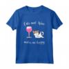 Gatti e Vino Mi Fanno Felice - Maglietta per Amanti dei Gatti e del Vino - Regalo Divertente