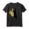 Camicia per Sassofono con Gatto - Regalo per Sax - Maglietta da Gioco per Musicisti Jazz e Amanti dei Gatti