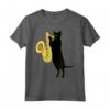 Camicia per Sassofono con Gatto - Regalo per Sax - Maglietta da Gioco per Musicisti Jazz e Amanti dei Gatti