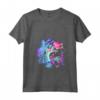 HapTiger Alice In Wonderland Neon Forest Silhouettes Maglietta con Collo a V - Officially Licensed Fantasy Apparel - Unique Design 19DNAW00025A-001