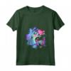 HapTiger Alice In Wonderland Neon Forest Silhouettes Maglietta con Collo a V - Officially Licensed Fantasy Apparel - Unique Design 19DNAW00025A-001