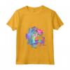 HapTiger Alice In Wonderland Neon Forest Silhouettes Maglietta con Collo a V - Officially Licensed Fantasy Apparel - Unique Design 19DNAW00025A-001