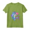 HapTiger Alice In Wonderland Neon Forest Silhouettes Maglietta con Collo a V - Officially Licensed Fantasy Apparel - Unique Design 19DNAW00025A-001