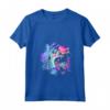 HapTiger Alice In Wonderland Neon Forest Silhouettes Maglietta con Collo a V - Officially Licensed Fantasy Apparel - Unique Design 19DNAW00025A-001