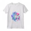 HapTiger Alice In Wonderland Neon Forest Silhouettes Maglietta con Collo a V - Officially Licensed Fantasy Apparel - Unique Design 19DNAW00025A-001