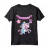 Piccola Principessa del Quinto Compleanno - Maglietta Sirena con Unicorno e Palloncino per Bambina 5 Anni - Ideale per Feste di Compleanno