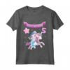 Piccola Principessa del Quinto Compleanno - Maglietta Sirena con Unicorno e Palloncino per Bambina 5 Anni - Ideale per Feste di Compleanno