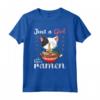Kawaii Neko Just A Girl Who Loves Cats And Ramen Maglietta - Cute Anime Lover T-shirt for Women and Girls - Perfect for Otaku and Cosplay Fans