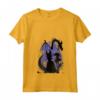 HapTiger Sleeping Beauty Maleficent Dragon Silhouette Maglietta con Collo a V - T-shirt Uomo Disney con Design Artistico