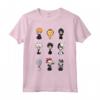 HapTiger Griglia di Caratteri Chibi - Maglietta Ufficiale con Licenza Ripple Junction - Ideale per Collezionisti di Merchandise Anime