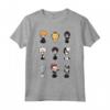 HapTiger Griglia di Caratteri Chibi - Maglietta Ufficiale con Licenza Ripple Junction - Ideale per Collezionisti di Merchandise Anime