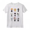 HapTiger Griglia di Caratteri Chibi - Maglietta Ufficiale con Licenza Ripple Junction - Ideale per Collezionisti di Merchandise Anime