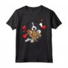 Cane Border Collie Con Peluche E Tanti Cuori - Maglietta Divertente per Amanti dei Cani - Ideale come Regalo per Proprietari di Border Collie
